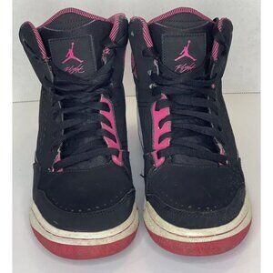 JORDAN NIKE SHOE 630611 060- JUMPMAN SIZE 7Y VIVID PINK BLACK WHITE